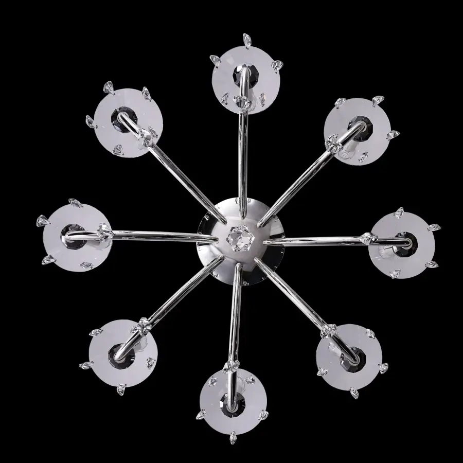 Passo 8-Light Crystal Chandelier in Polished Silver - Image 2
