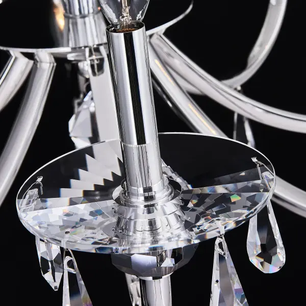 Passo 8-Light Crystal Chandelier in Polished Silver - Image 3