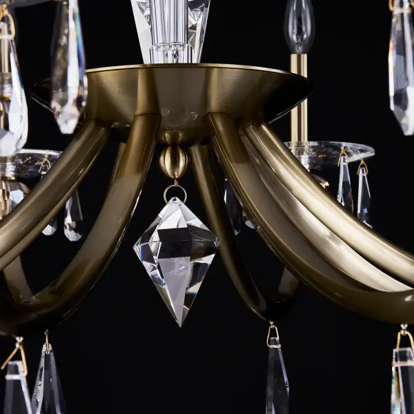 Passo 8-Light Crystal Chandelier in Champagne Gold - Image 3