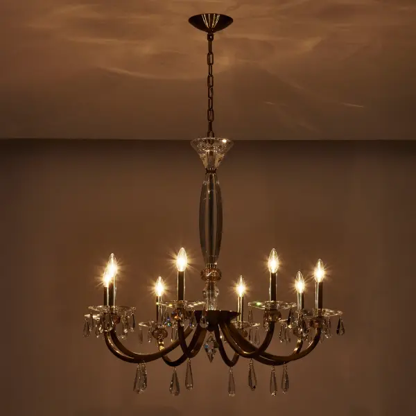 Passo 8-Light Crystal Chandelier in Champagne Gold - Image 5