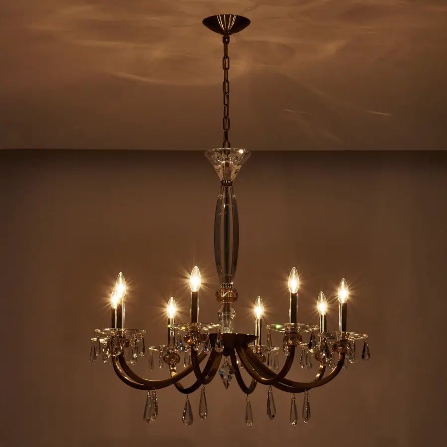 Passo 8-Light Crystal Chandelier in Champagne Gold - Image 5