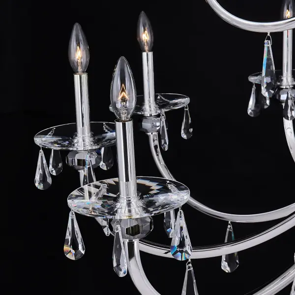 Passo 15-Light Crystal Chandelier in Polished Silver - Image 3