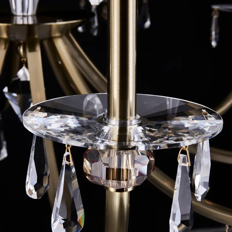 Passo 15-Light Crystal Chandelier in Champagne Gold - Image 4