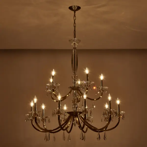 Passo 15-Light Crystal Chandelier in Champagne Gold - Image 5