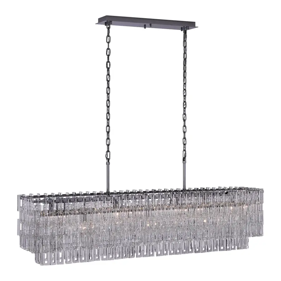 Catene 60" Crystal Linear Pendant in Polished Chrome - Image 2