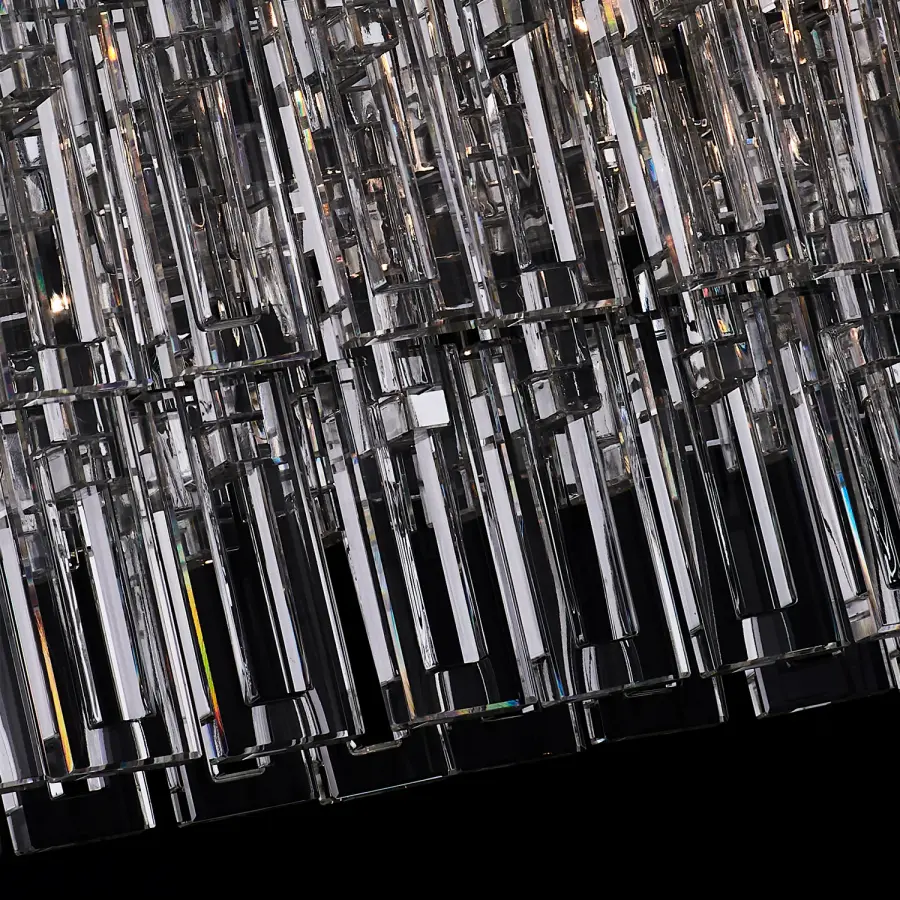 Catene 60" Crystal Linear Pendant in Polished Chrome - Image 9