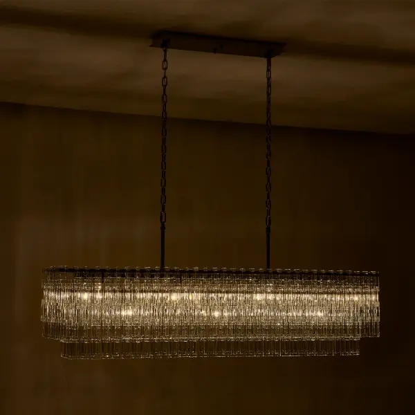 Catene 60" Crystal Linear Pendant in Polished Chrome - Image 10