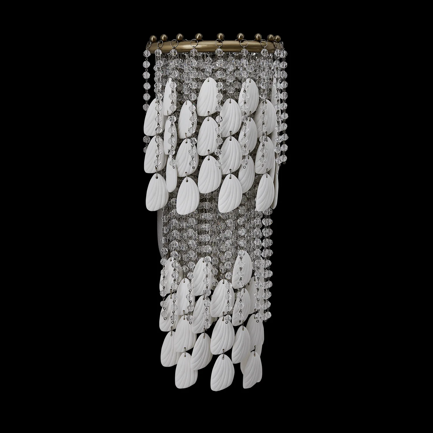 Farfalle 2-Light Crystal Wall Sconce in Brushed Champagne Gold