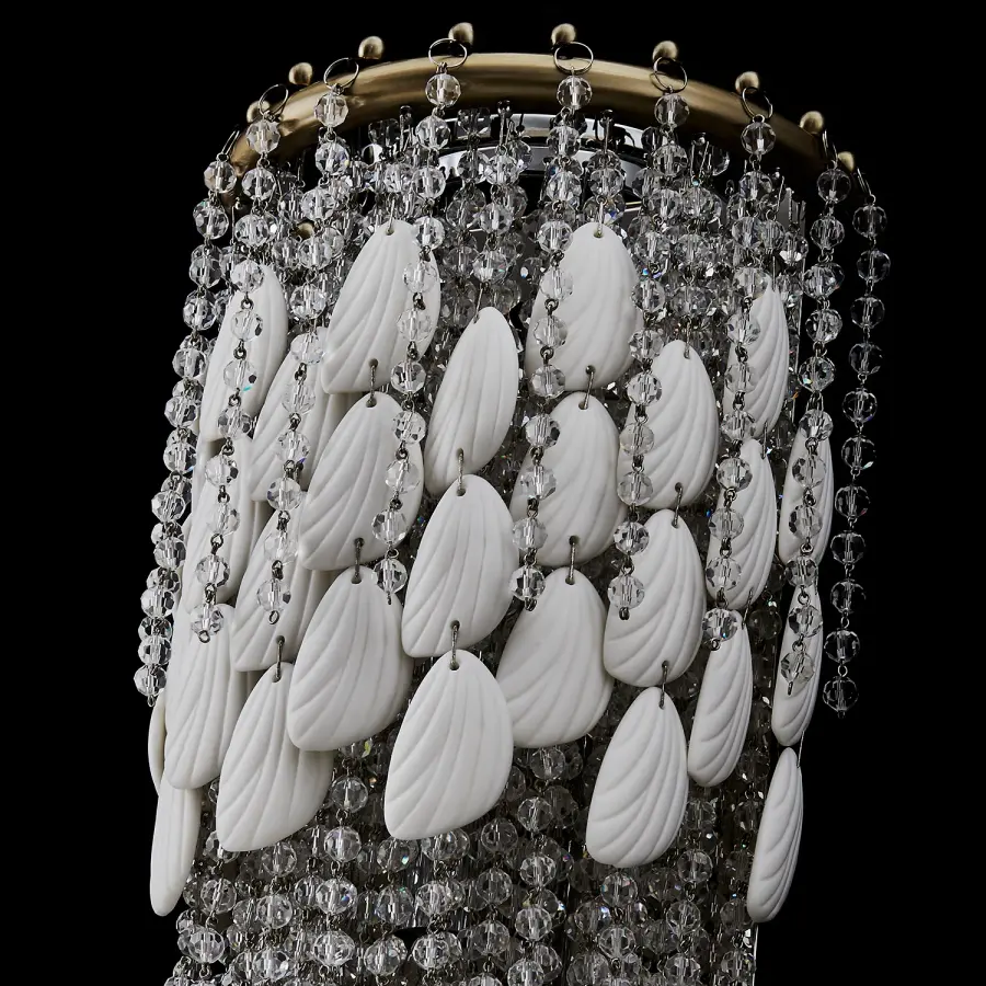 Farfalle 2-Light Crystal Wall Sconce in Brushed Champagne Gold - Image 15
