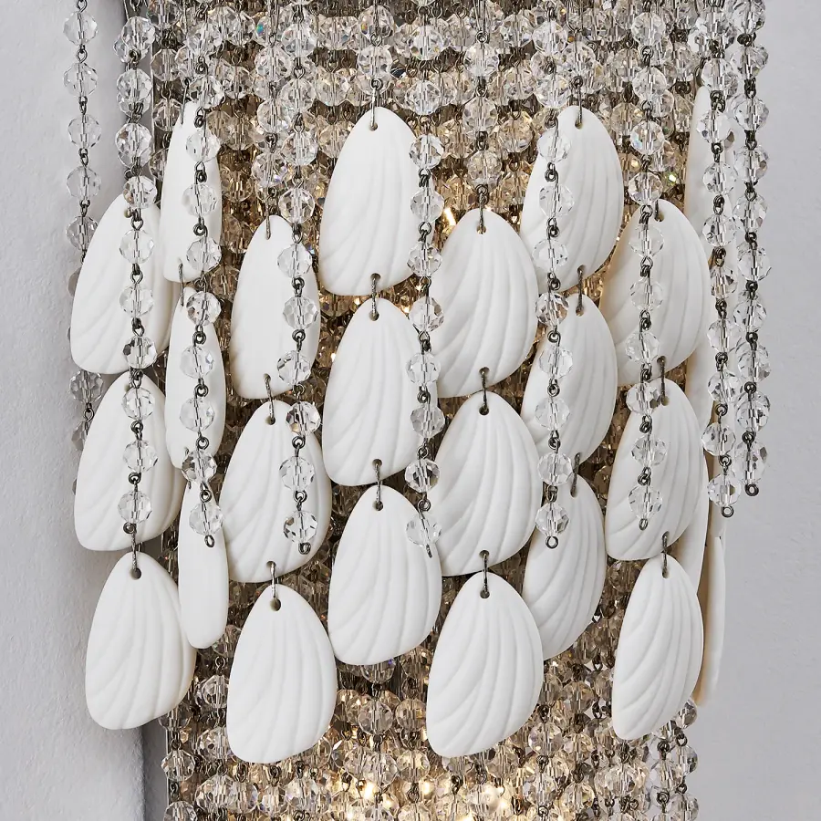 Farfalle 2-Light Crystal Wall Sconce in Brushed Champagne Gold - Image 16