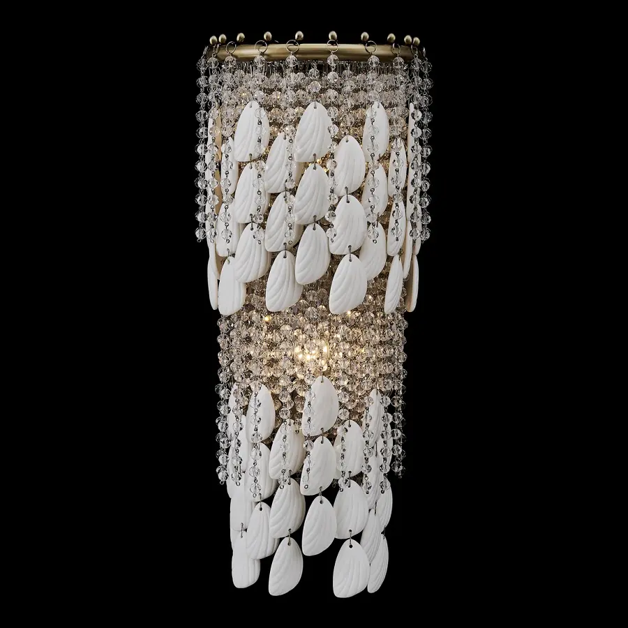 Farfalle 2-Light Crystal Wall Sconce in Brushed Champagne Gold - Image 19