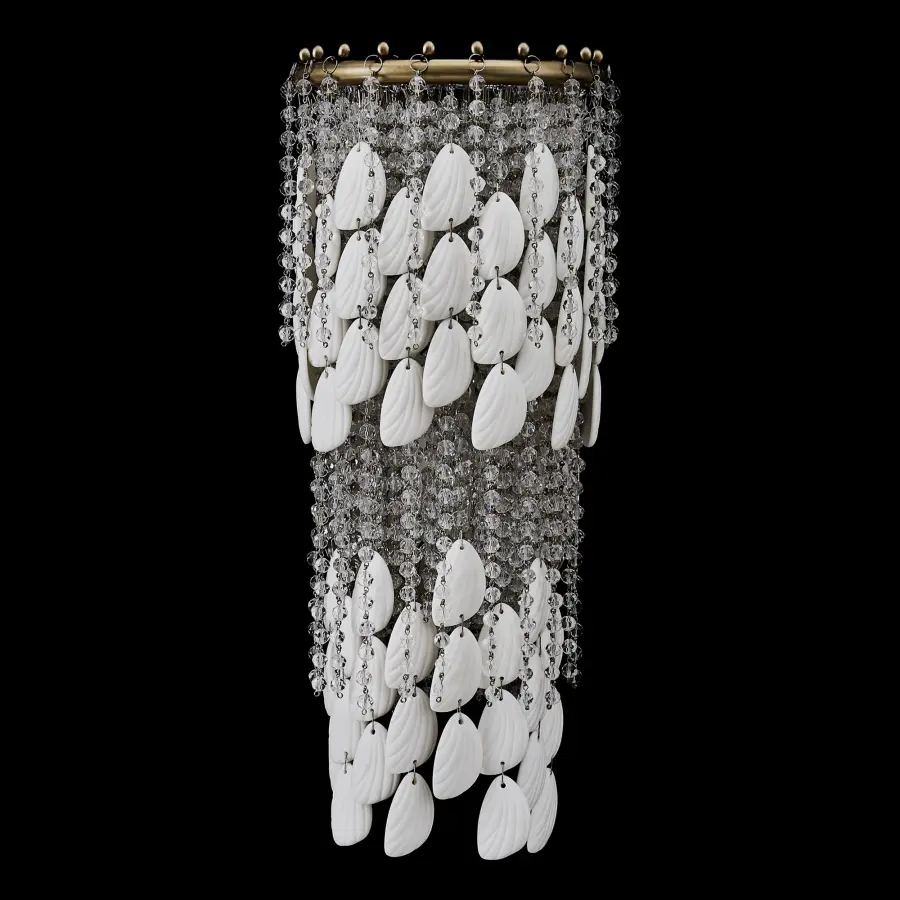 Farfalle 2-Light Crystal Wall Sconce in Brushed Champagne Gold - Image 20