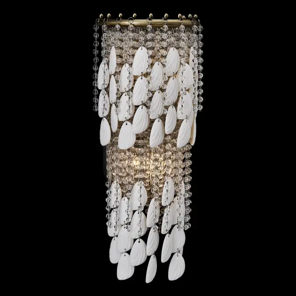 Farfalle 2-Light Crystal Wall Sconce in Brushed Champagne Gold - Image 3