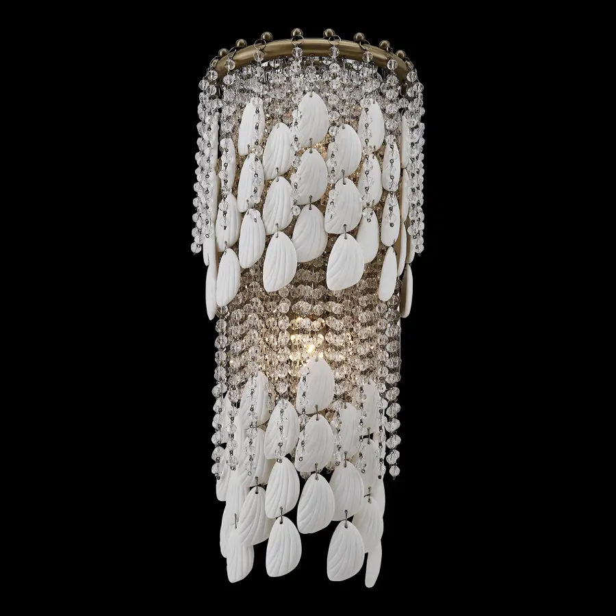 Farfalle 2-Light Crystal Wall Sconce in Brushed Champagne Gold - Image 21