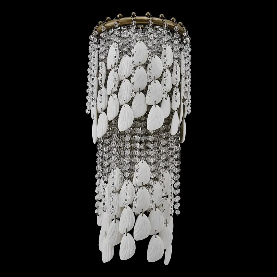 Farfalle 2-Light Crystal Wall Sconce in Brushed Champagne Gold - Image 22