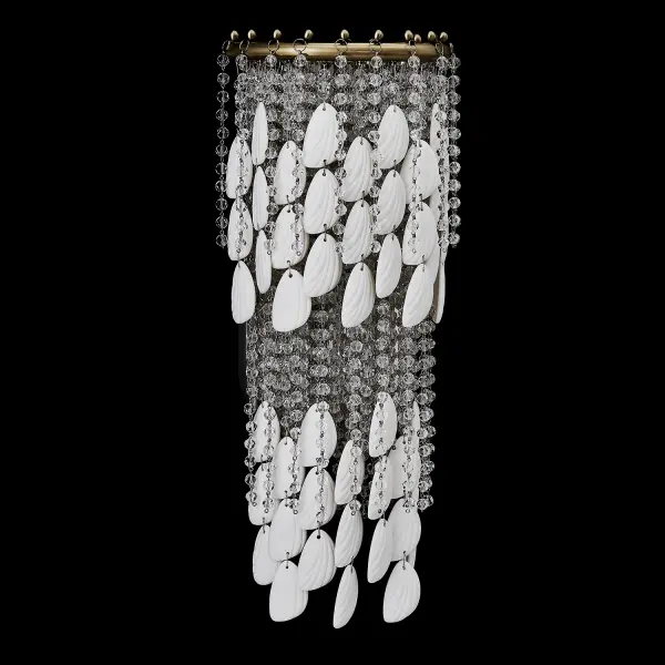 Farfalle 2-Light Crystal Wall Sconce in Brushed Champagne Gold - Image 4