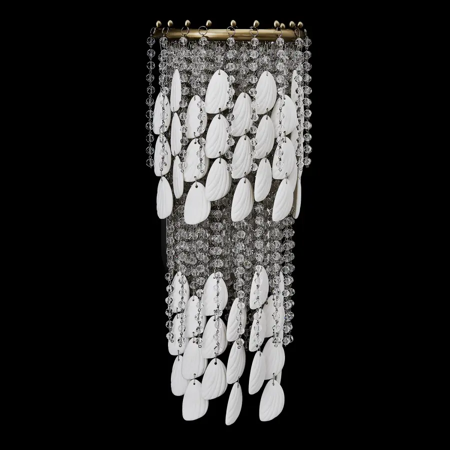 Farfalle 2-Light Crystal Wall Sconce in Brushed Champagne Gold - Image 4