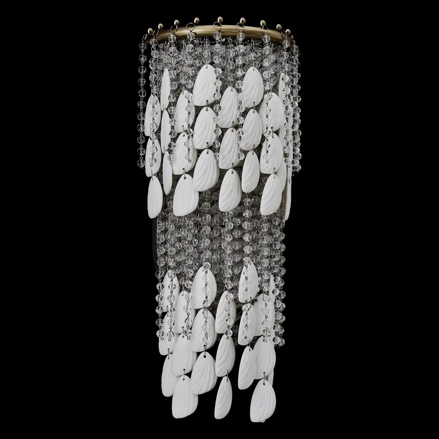 Farfalle 2-Light Crystal Wall Sconce in Brushed Champagne Gold - Image 5