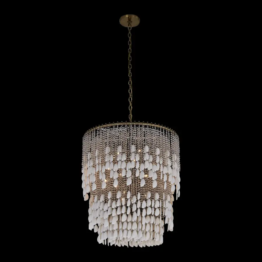 Farfalle 28" 18-Light Crystal Chandelier in Brushed Champagne Gold - Image 13