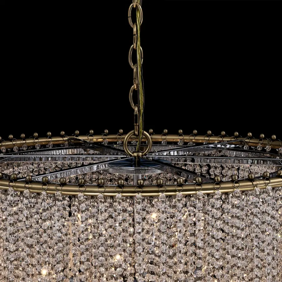 Farfalle 28" 18-Light Crystal Chandelier in Brushed Champagne Gold - Image 18