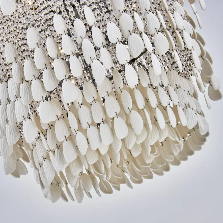 Farfalle 28" 18-Light Crystal Chandelier in Brushed Champagne Gold - Image 19