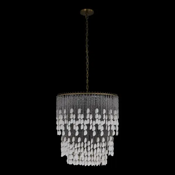 Farfalle 28" 18-Light Crystal Chandelier in Brushed Champagne Gold - Image 3