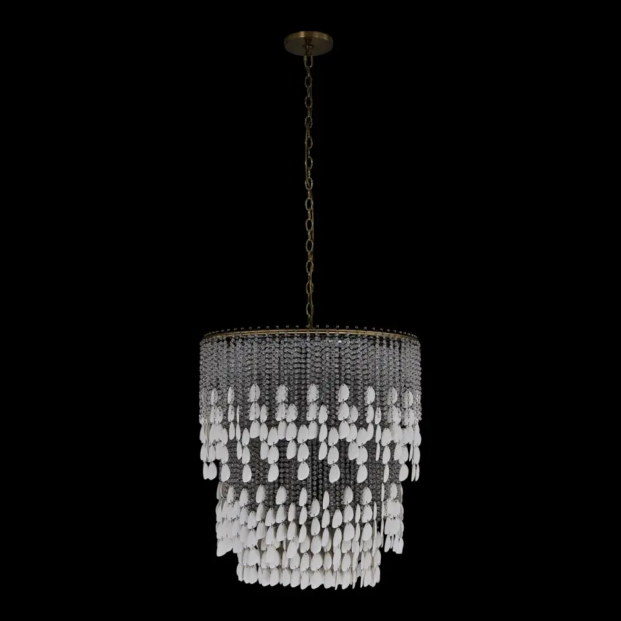 Farfalle 28" 18-Light Crystal Chandelier in Brushed Champagne Gold - Image 3