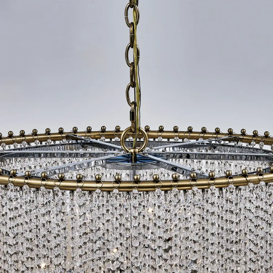 Farfalle 28" 18-Light Crystal Chandelier in Brushed Champagne Gold - Image 24