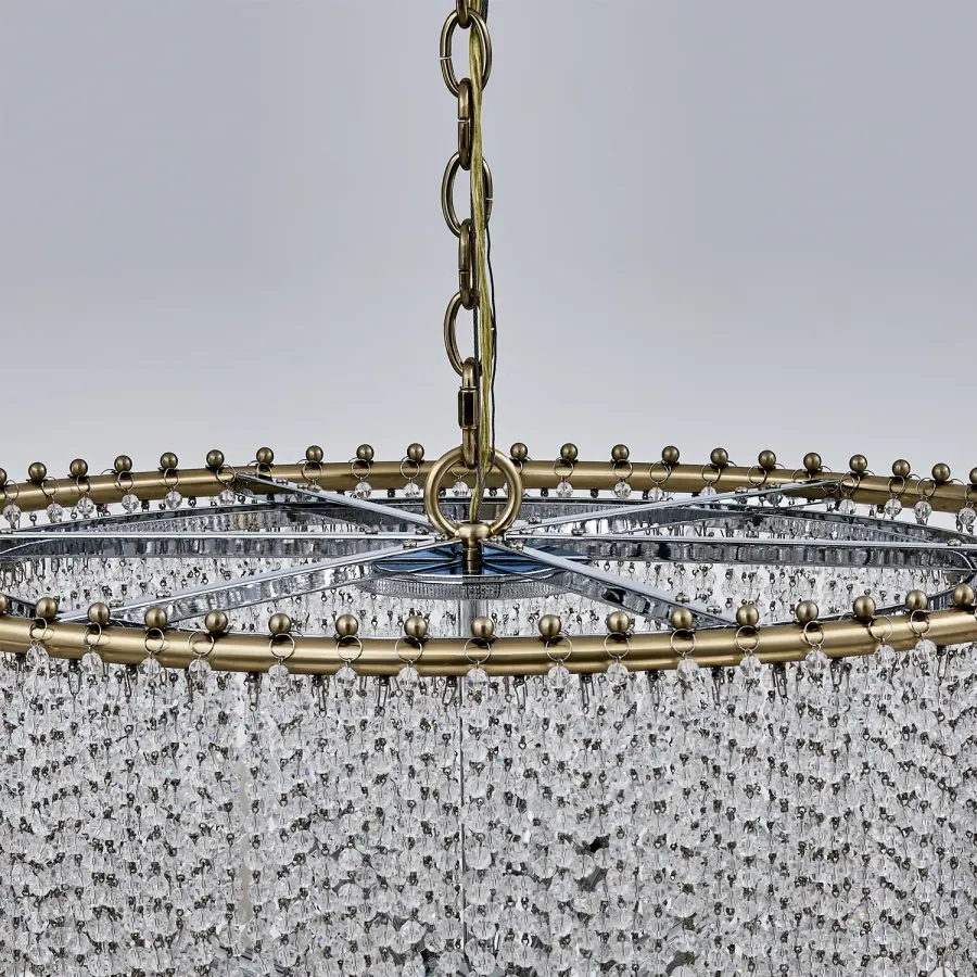 Farfalle 28" 18-Light Crystal Chandelier in Brushed Champagne Gold - Image 25
