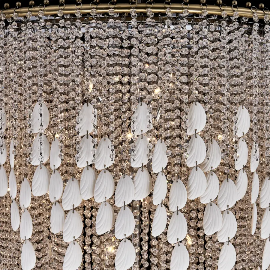 Farfalle 28" 18-Light Crystal Chandelier in Brushed Champagne Gold - Image 26