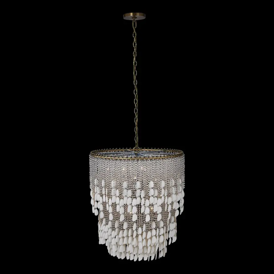 Farfalle 28" 18-Light Crystal Chandelier in Brushed Champagne Gold - Image 27