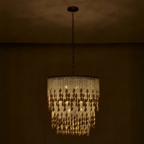 Farfalle 28" 18-Light Crystal Chandelier in Brushed Champagne Gold - Image 29