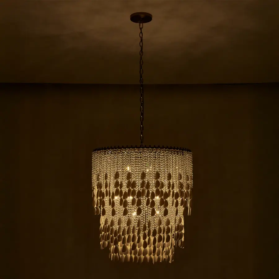 Farfalle 28" 18-Light Crystal Chandelier in Brushed Champagne Gold - Image 29