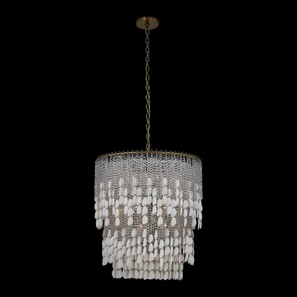 Farfalle 28" 18-Light Crystal Chandelier in Brushed Champagne Gold - Image 5