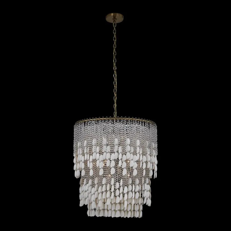 Farfalle 28" 18-Light Crystal Chandelier in Brushed Champagne Gold - Image 5