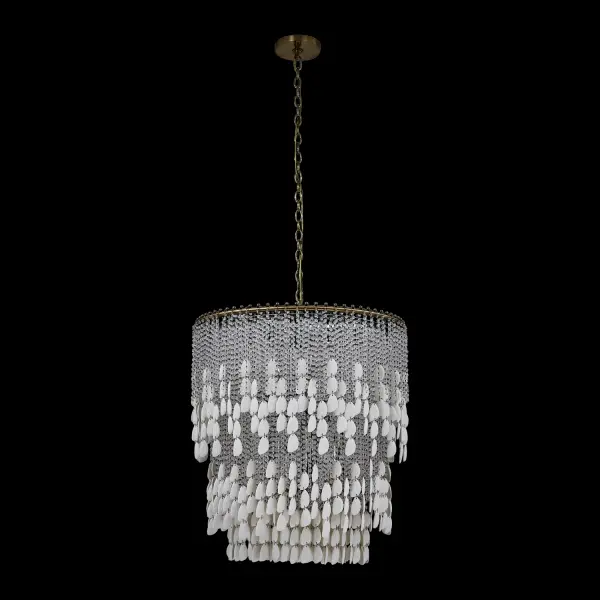 Farfalle 28" 18-Light Crystal Chandelier in Brushed Champagne Gold - Image 6