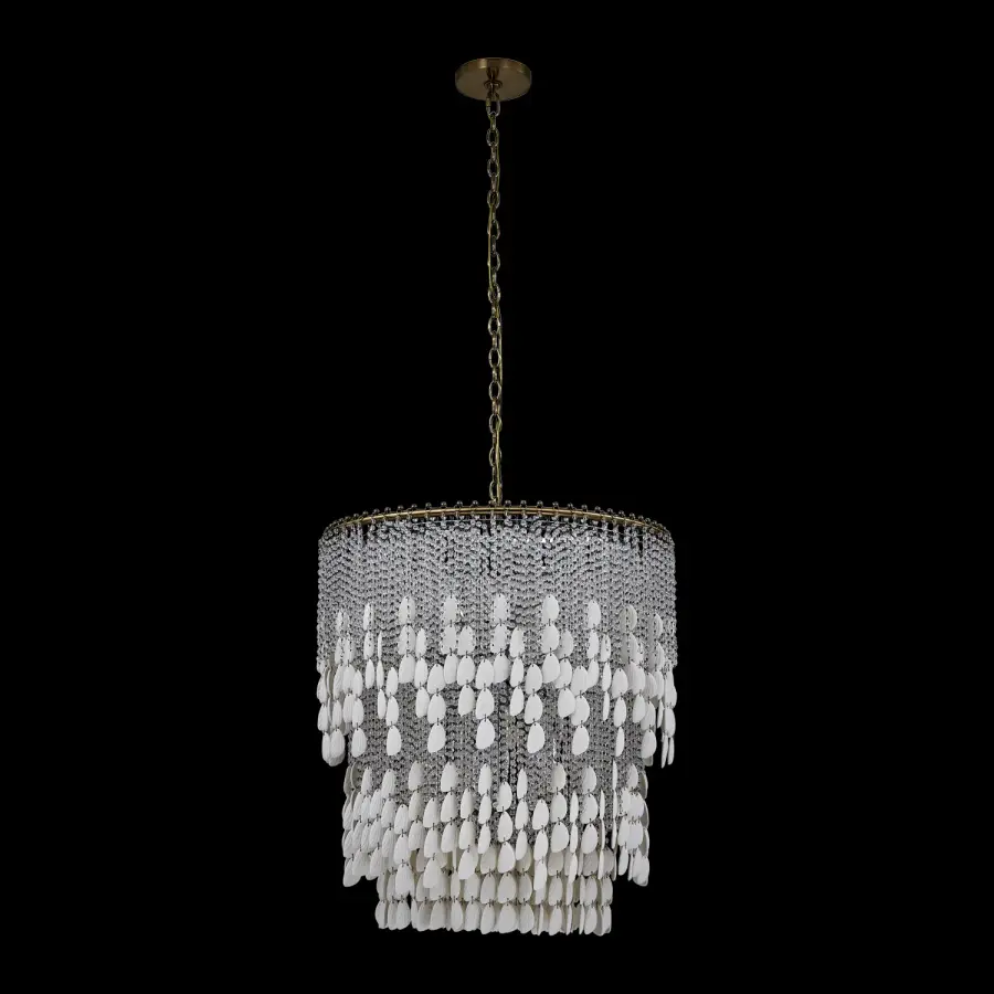 Farfalle 28" 18-Light Crystal Chandelier in Brushed Champagne Gold - Image 6