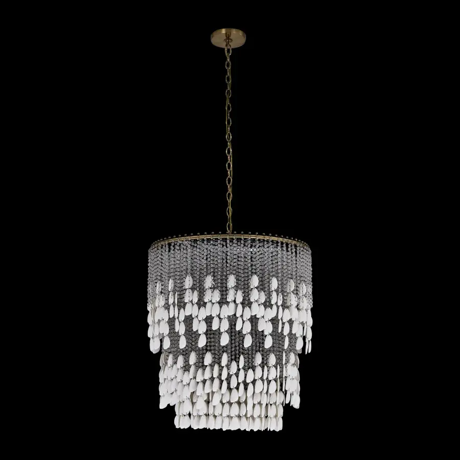 Farfalle 28" 18-Light Crystal Chandelier in Brushed Champagne Gold - Image 7