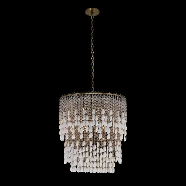 Farfalle 28" 18-Light Crystal Chandelier in Brushed Champagne Gold - Image 8