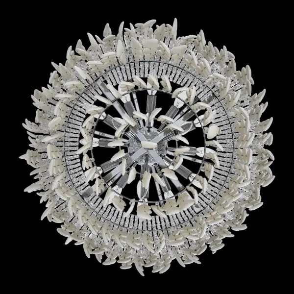Farfalle 28" 18-Light Crystal Chandelier in Brushed Champagne Gold - Image 10