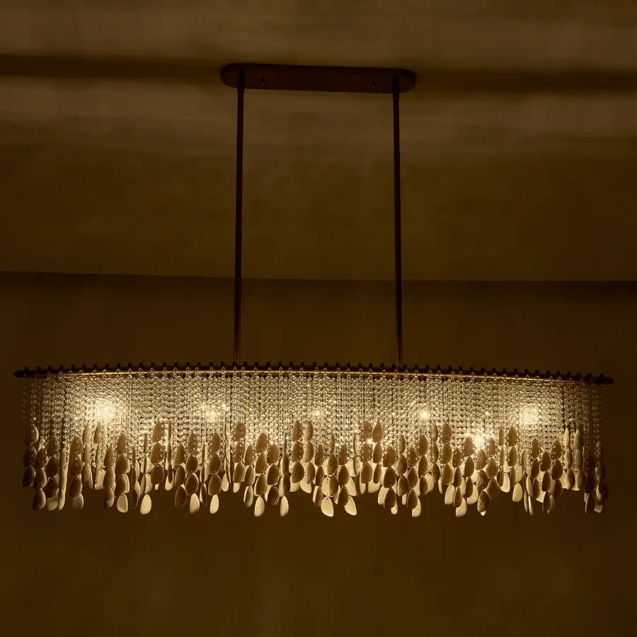 Farfalle 60.5" Linear Pendant in Brushed Champagne Gold - Image 28