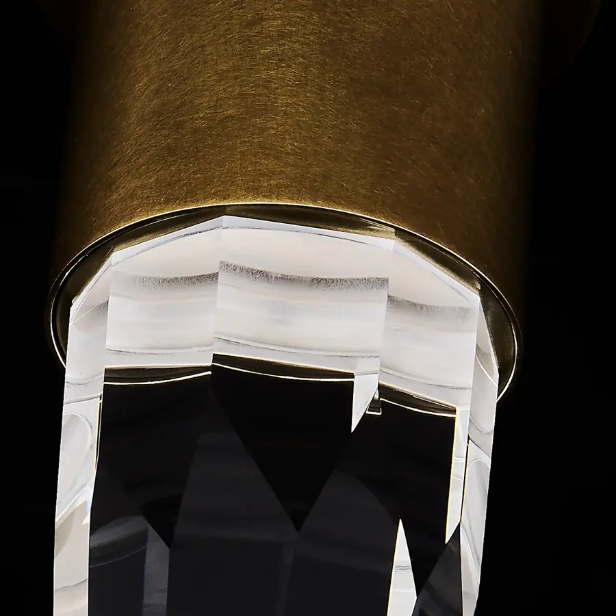 Ore 5-Inch LED Crystal Wall Sconce in True Brass - Image 12