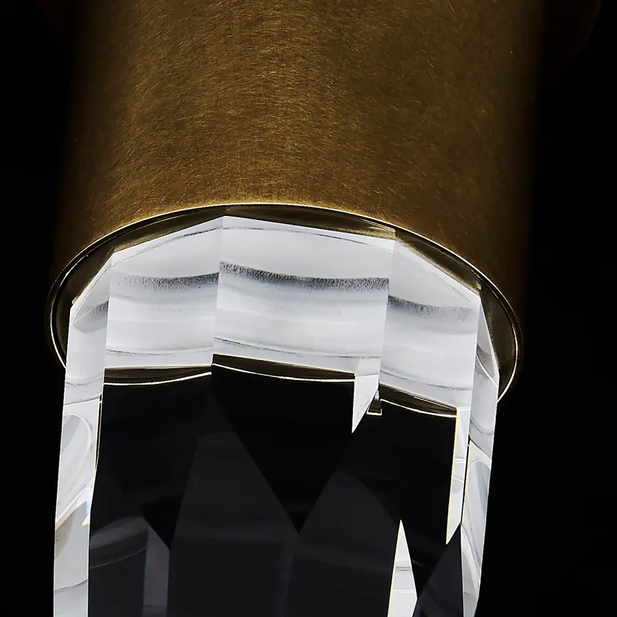 Ore 5-Inch LED Crystal Wall Sconce in True Brass - Image 13