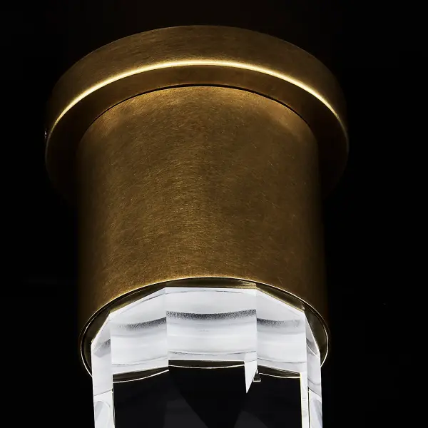 Ore 5-Inch LED Crystal Wall Sconce in True Brass - Image 15
