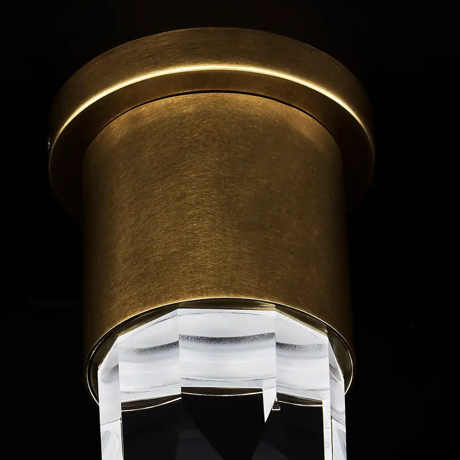 Ore 5-Inch LED Crystal Wall Sconce in True Brass - Image 15