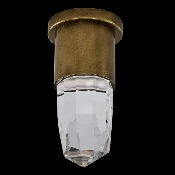 Ore 5-Inch LED Crystal Wall Sconce in True Brass - Image 3