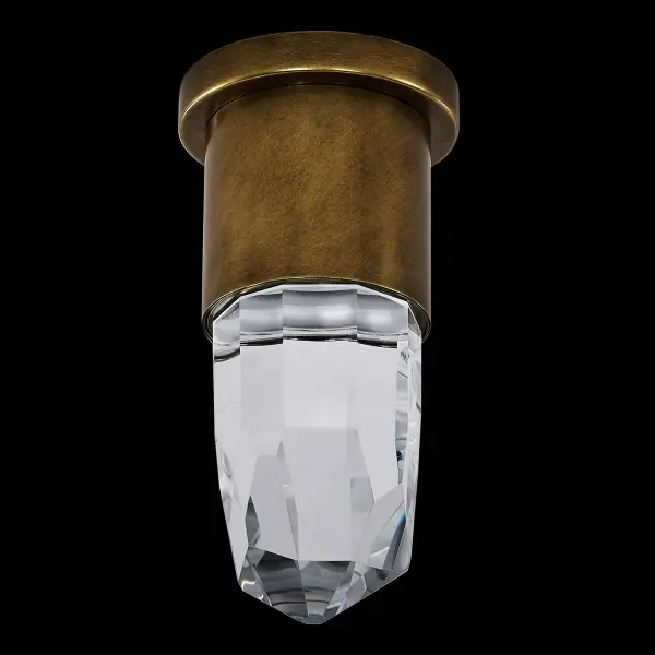 Ore 5-Inch LED Crystal Wall Sconce in True Brass - Image 4