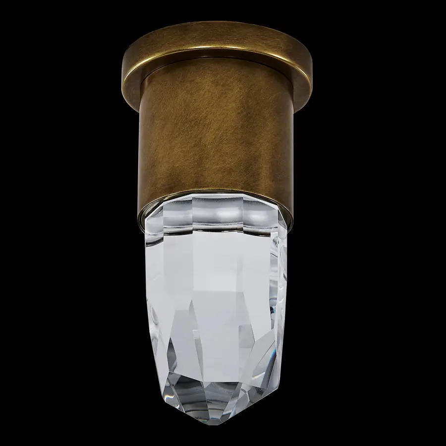 Ore 5-Inch LED Crystal Wall Sconce in True Brass - Image 4