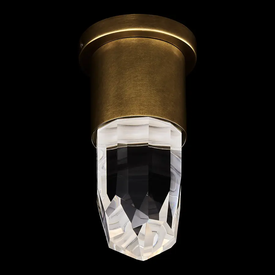 Ore 5-Inch LED Crystal Wall Sconce in True Brass - Image 5