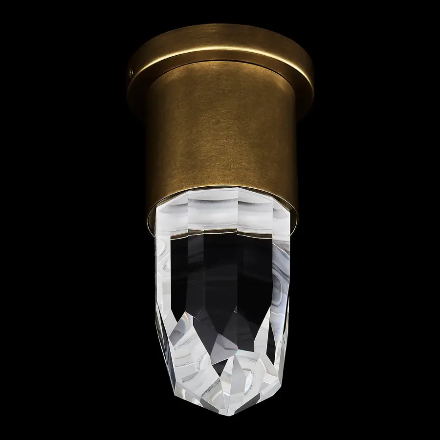 Ore 5-Inch LED Crystal Wall Sconce in True Brass - Image 6